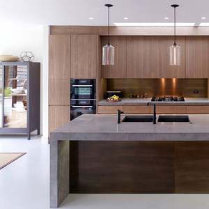 Modern Eco-Friendly Light Luxury Full House Wall Cabinet Design Customized <b>Kitchen</b> Cabinets Sink <b>Faucet</b> Backsplash for Apartment - Product Image 1