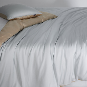 Class A 120-count Lyocell Duvet Cover <b>Sheet</b> Set Solid Color Breathable Home Use - Product Image 2
