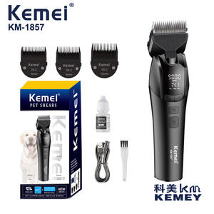 Kemei KM-1857 Pet <b>Hair</b> <b>Clipper</b> Rechargeable Digital Display Professional Trimmer for Cats and Dogs - Product Image 4