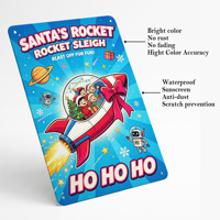 Papan Kaleng Natal Vintage Retro Santa Claus Dekorasi Dinding Logam Poster Dekoratif Liburan Hadiah untuk Kamar Tidur Rumah Bar Poster Logam