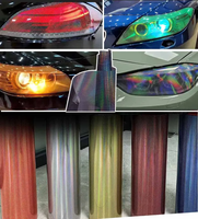 Film adhésif multi-styles pour phares de voiture, motif nid d'abeille caméléon, vinyle pur imperméable pour phares avant, feux arrière, feux antibrouillard, modification automobile