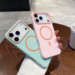Funda de teléfono de silicona líquida de lujo para <span class=keywords><strong>iPhone</strong></span> 17 Air 16 15 <span class=keywords><strong>14</strong></span> 13 12 <span class=keywords><strong>Pro</strong></span> <span class=keywords><strong>Max</strong></span>, funda blanda de carga inalámbrica magnética - Product Image 2