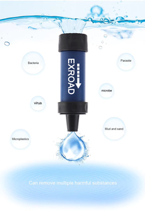 Exroad tùy chỉnh Hot Bán thấp moq đi bộ đường dài cắm trại Survival ngoài trời mini waterfilter rơm lọc nước - Product Image 4