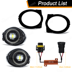 Luz Antiniebla LED para Parachoques Delantero para <span class=keywords><strong>BMW</strong></span> E39 M5 2001 2002 2003 <span class=keywords><strong>E46</strong></span> Serie 3 5 M3 2002 2003 2004 2005 2006, Lente <span class=keywords><strong>de</strong></span> Faro Antiniebla - Product Image 5