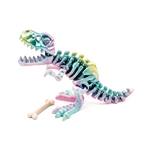 Squelette de T-Rex imprimé en 3D avec mâchoire articulée, figurine STEM, décoration de bureau flexible, cadeau pour les 7 ans et plus, fabriqué en Chine, best-seller transfrontalier - Product Image 3