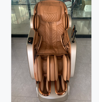 4D Zero Gravity Shiatsu Chaise Électrique Fullbody Massage Lounge Airbag Heat Compress Luxury PU Leather Living Room Bedroom Hotel