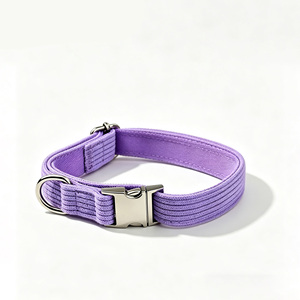 Solid Color Nylon <b>Dog</b> <b>Collar</b> Adjustable Buckle Closure Classic Style for Small Medium <b>Dogs</b> All Seasons Use - Product Image 3