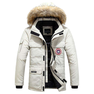 Casual Spring <strong>Long</strong> Hoody <strong>Jacket</strong> for Men Parka with Stand Fur Collar <strong>Waterproof</strong> Zipper Closure - Product Image 4