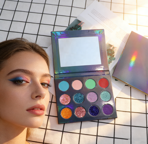 Palette de fards à paupières cosmétiques privée DIY 12 couleurs, poudre waterproof pour maquillage quotidien, illuminateur, livraison Fedex DHL - Product Image 1