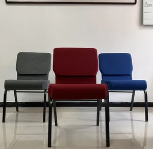 Vente en gros de chaises de prêtre d'église multicolores à emboîtement personnalisables de haute qualité Sièges confortables en tissu Théâtres Auditoriums - Product Image 6