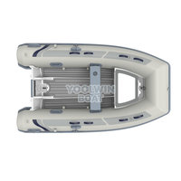 Bateau pneumatique semi-rigide en aluminium de 360 cm, modèle ouvert, robuste, pour la pêche et l'aviron
