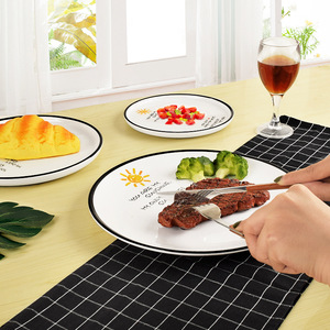 Assiette carrée en mélamine avec motif soleil, sans BPA, pour les fêtes et l'hôtellerie - Product Image 3