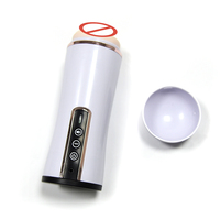 Stimme Vibrations-Elektrischer Männlicher Masturbator Cup Tiefen Rachen Silikon 3D Realistische Tasche Pussy Oralsex-Spielzeug für Männer Masturbation