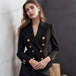 Custom Apparel High Quality Classy <strong>Ladies</strong> Business Suits Short Double Breasted Blazer Women's Suits <strong>Tuxedo</strong> Woman Blazer <strong>Jacket</strong> - Product Image 5