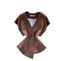 Blusas Casuales de Manga Corta con Cuello en V para Mujer, Camisas Sólidas, Tops Casuales para Dama, Ropa al por Mayor