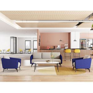Muebles de sala de estar de terciopelo púrpura Fábrica de China Venta al por mayor Hotel y oficina en casa Sofá de sala de espera adecuado con patas de metal - Product Image 2