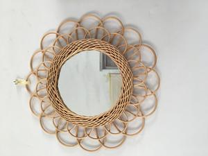 Miroir en bois et en herbe tressée du <span class=keywords><strong>Maroc</strong></span>, décoration murale pour salon, canapé, fond de mur, porche, mur de lit, décoration murale pour séjour, décorations suspendues - Product Image 5