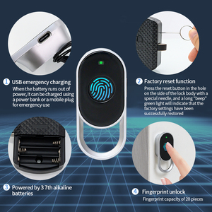 Zinc Alloy Intelligent <strong>Lock</strong> Office <strong>File</strong> Cabinet Door Fingerprint &amp; Password Access - Product Image 4