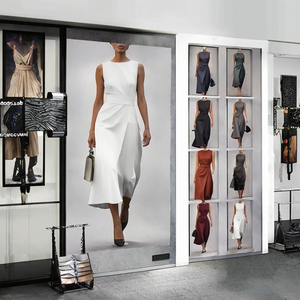 Vestido Maxi Informal de Verano para Mujer, Estilo Urbano, Cintura Imperio, Estampado Digital Sólido, Teñido Liso, Sin Mangas, Cuello Redondo, Casual, para el Tiempo Libre - Product Image 3