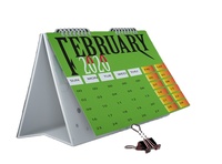 Calendrier d'affaires imprimé à la demande 12 planificateur mensuel impression promotionnelle bon marché calendrier de bureau de table bon marché