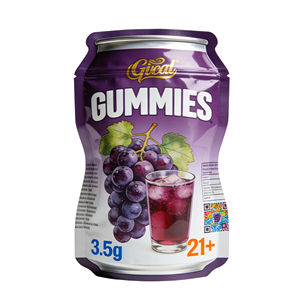 Sachets en forme de bouteille, lot de 3,5, forme irrégulière, anti-odeur, haute barrière, forme spéciale, découpe holographique pour aliments et 3,5 fleurs - Product Image 3