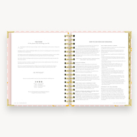Carnet de notes et journal A4/A5 de qualité supérieure avec spirale, dorure à chaud et impression de séparateurs de planification