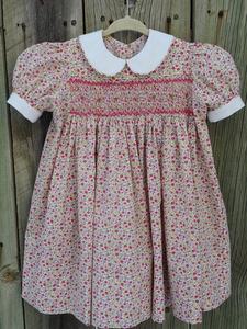 Printed Stylish Cute Baby Smoked Toddle Handmade Dress - 2023 - Product Image 2