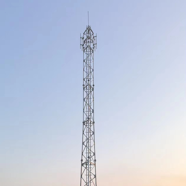 High Quality 10-150m 3-Legged TV/Radio Steel Pipe Communication Tower Microwave Tower Telecommunication Accessory