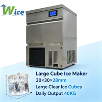 Machine à glaçons automatique professionnelle pour grands cubes de glace 40KG WICE Ice