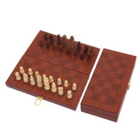 Großhandel Faltbares PU-Schachspiel mit Massivholzfiguren, 3-in-1 Magnetisches Multispiel-Brett aus Naturholz mit Integriertem Stauraum, Anpassbar