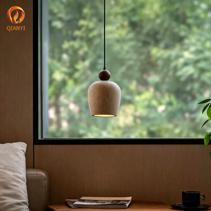Pendentif minimaliste en pierre de <span class=keywords><strong>travertin</strong></span> jaune et blanc pour appartement moderne, <span class=keywords><strong>salon</strong></span>, couloir, bar, lampes suspendues réglables - Product Image 2