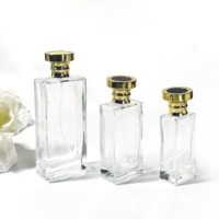 Vente en gros boîte de parfum de luxe vide personnalisée rectangulaire 30ml 50ml 100ml emballage de soin de la peau flacon de parfum en verre