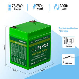 Penyimpanan Daya Portabel Isi Ulang 3000+ Siklus untuk Sistem Tenaga Surya Ebak 12.8V 6Ah 76.8Wh Baterai LiFePO4 Lithium Iron Phosphate - Product Image 2