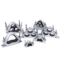 Support de câble en aluminium de type boulon série JGP, support de câble haute tension à trois conducteurs avec coussin en caoutchouc, fournitures électriques