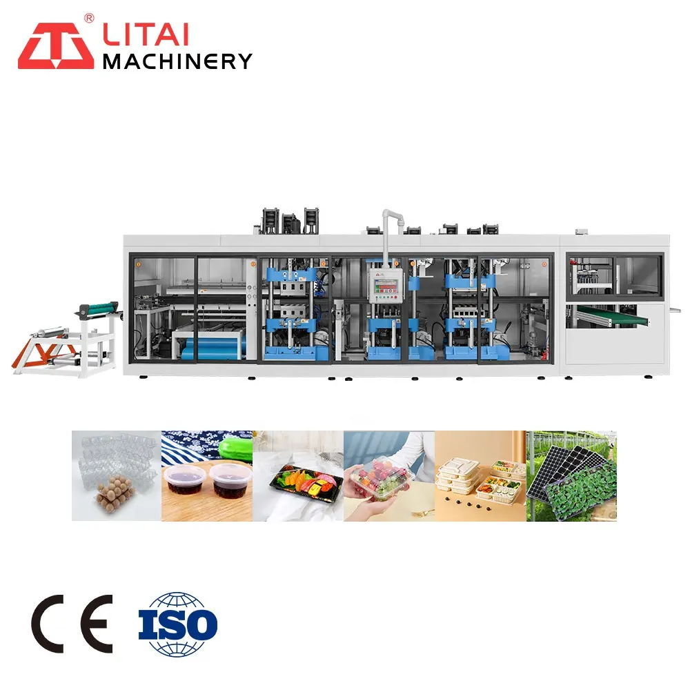 Máquina termoformada industrial para embalagens plásticas de alimentos