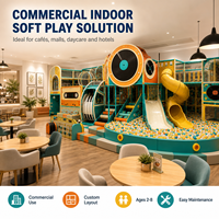 Équipement de jeu souple commercial, structure multi-espaces, piscine à balles, mur d'activités, clôture rembourrée, testé par une tierce partie pour centre commercial