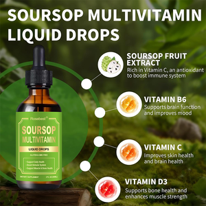 Suplemen Diet Cair Ekstrak Sirsak <span class=keywords><strong>Graviola</strong></span> Vegan Alami 60ml Label Pribadi OEM dengan Vitamin B6, C & D3 - Product Image 2