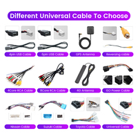 Faisceau de câblage automobile 16 broches pour autoradio Android, câble d'alimentation amplifié avec boîtier Canbus, antenne 4G et antenne GPS