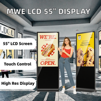 OEM 55 pouces au sol LCD publicité Auto Video Player Android Totem intérieur avec écran tactile affichage de signalisation numérique