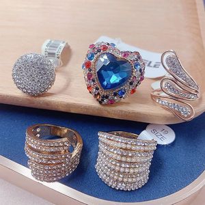 2024 Nhà Máy Trực Tiếp Bán Buôn Siêu Sáng Bóng Phóng Đại Hình Học Zirconia Nhẫn Đẹp Đảng Trang Sức Cho Phụ Nữ Cô Gái Đá Quý Hợp Kim - Product Image 5