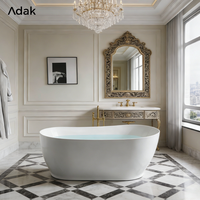 Baignoire autoportante en acrylique avec drain, pour salle de bain intérieure, portable, écologique, garantie 5 ans, facile à nettoyer, 60 gal+, baignoire profonde pour trempage prolongé