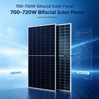Panneau solaire bifacial de type N 570W 580W 590W, module PV monocristallin double vitrage, taille des cellules 156,75, 2465x1134x30mm, pour toiture résidentielle