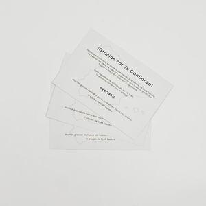 Cartes de remerciement de haute qualité, écologiques, en papier couché coloré, avec enveloppe, estampillage or, logo personnalisé, pour entreprises - Product Image 3