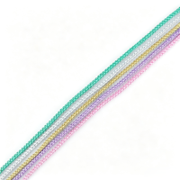 Cordon Kumihimo en polyester tressé haute densité de 3 mm, 8 brins, 1 mm de large, pour la fabrication de bijoux chinois DIY (vente en gros)