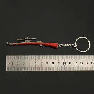 מיניאטורי מתכת מתנה אקדח דגם תיק אבזר תליון מחזיקי מפתחות מפתח טבעות