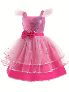 Rosa niñas princesa vestidos carnaval Cosplay Navidad Halloween cumpleaños fiesta vestido película muñeca disfraz trajes - Product Image 2