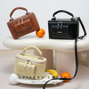 Pierre Loues <b>Box</b> Type Shoulder Bag Zipper Closure <b>Macaron</b> Colors Women's Everyday Use Spring 2026 - Product Image 1