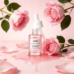 Suero Facial Vegano Personalizado con Extracto de Plantas, Hidratante, Antiarrugas, con Ácido Hialurónico y Rosa, Blanqueador y Antienvejecimiento - Product Image 1