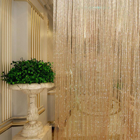 Rideau décoratif d'intérieur pour mariage, panneau, frange, pompons, tentures, fenêtre, argent