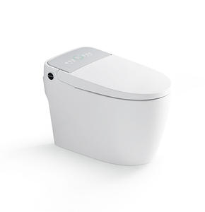 Vente flash, siège chauffant en céramique blanche à poser au <span class=keywords><strong>sol</strong></span>, double chasse d'eau, <span class=keywords><strong>WC</strong></span> intelligent automatique, télécommande, toilette intelligente - Product Image 1